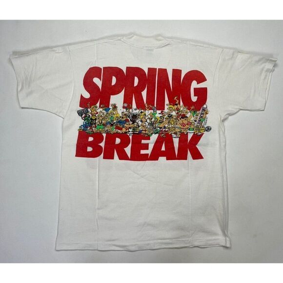 VINTAGE Spring Break Daytona Beach 1992 T-shirt Men Large USA 90s Single Stitch - Picture 6 of 10